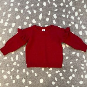 Baby Gap Red Ruffle Sweater